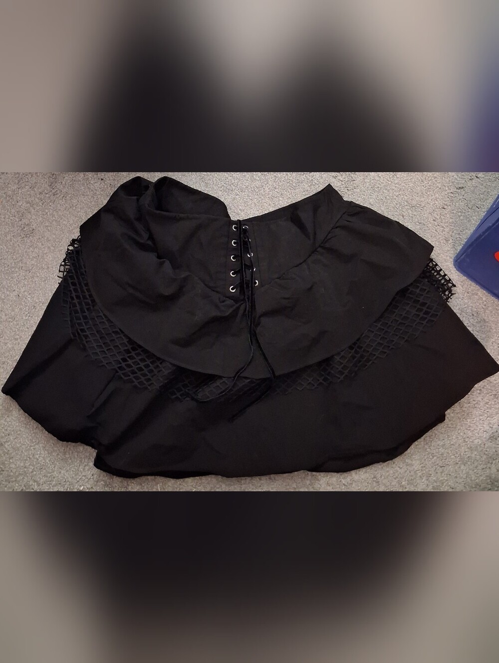 torrid Black Lace-Up Circle Skater with Mesh Trim NWT